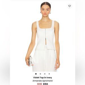 Amanda Uprichard Ivory Top